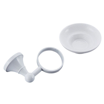 Väggtvålhållare i mässing och keramik