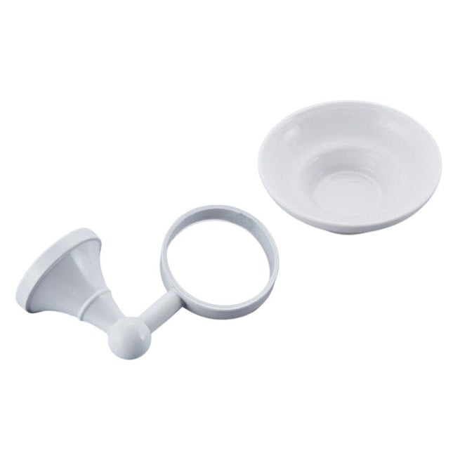 Väggtvålhållare i mässing och keramik