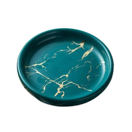 Rund tvålkopp i svart marmorimitation