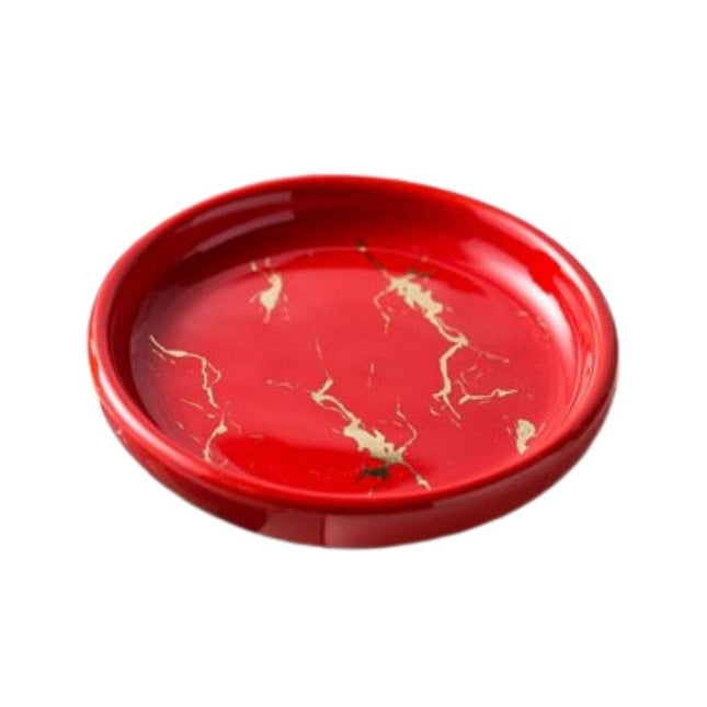 Rund tvålkopp i svart marmorimitation