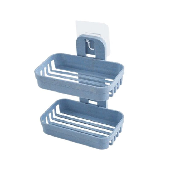 Dubbel väggmonterad tvålhållare för dusch