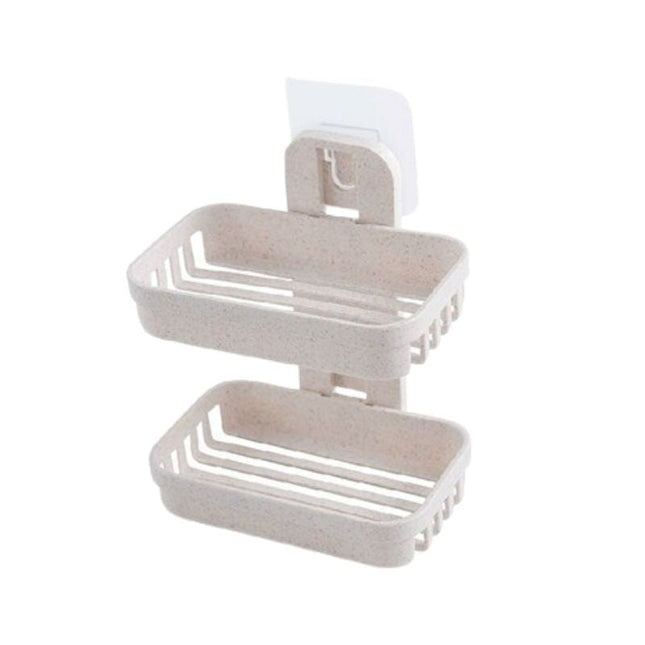 Dubbel väggmonterad tvålhållare för dusch