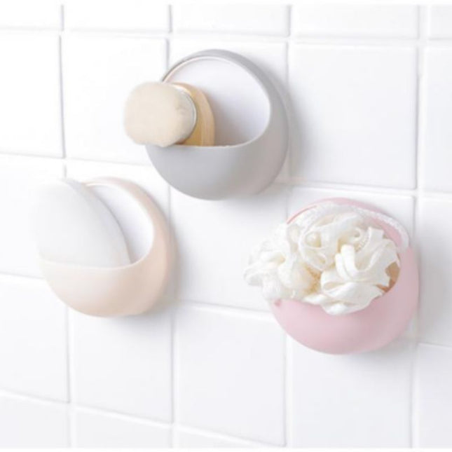 Liten väggmonterad tvålhållare med sugpropp