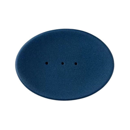 Vit oval tvålkopp med dräneringshål