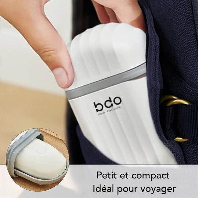 Praktisk och tät tvålask för resa