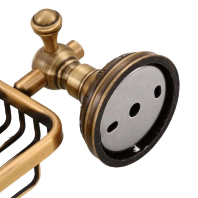 Antik tvålkorg för väggmontering mässing