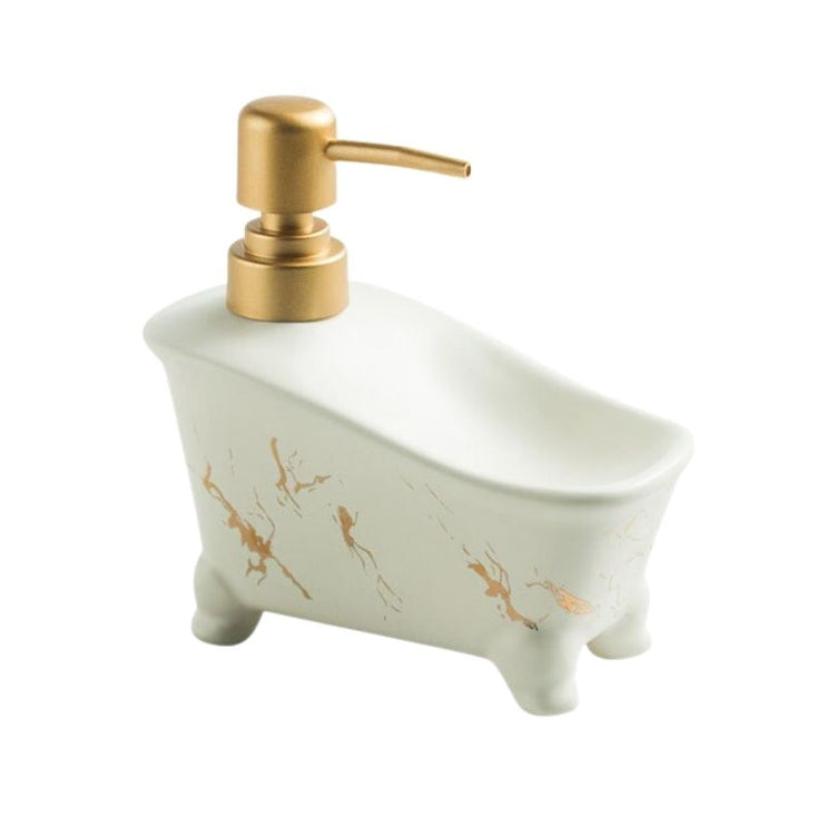 Charmig tvålpump designad som ett badkar