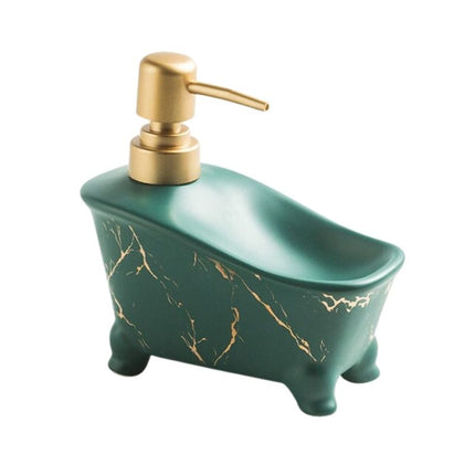 Charmig tvålpump designad som ett badkar