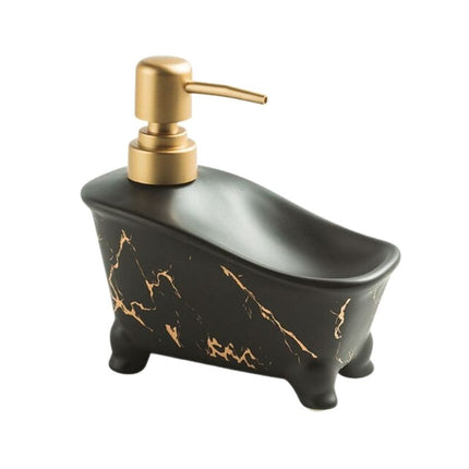 Charmig tvålpump designad som ett badkar