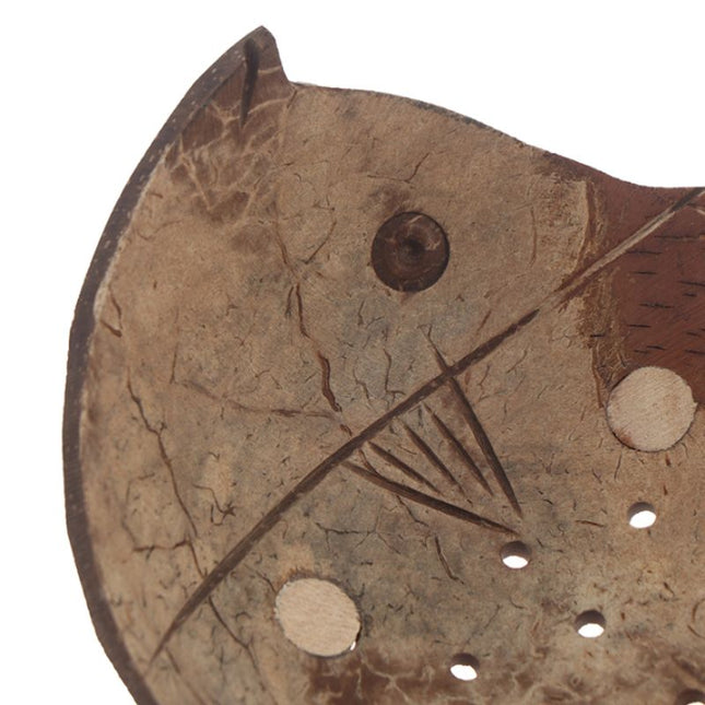 Fiskformad tvålkopp av kokosnötsskal