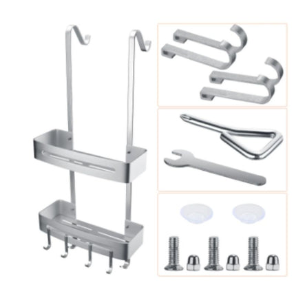 Hängande duschhylla i rostfritt stål